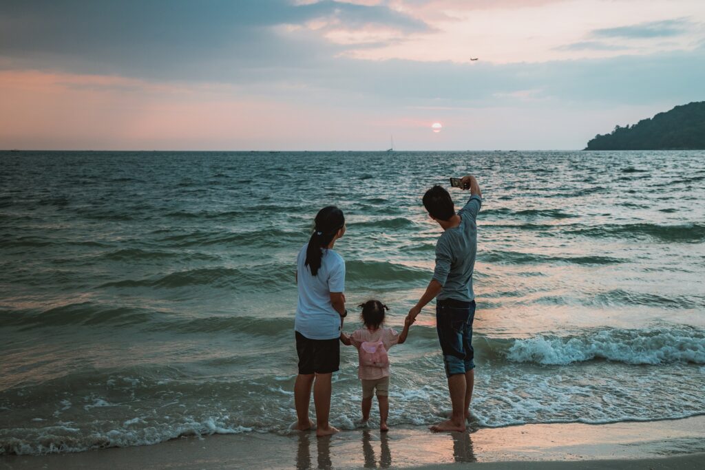 Rodzinny Dzień Ojca nad morzem